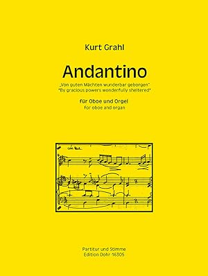 Bild des Verkufers fr Andantino fr Oboe und Orgel "Von guten Mchten wunderbar geborgen" zum Verkauf von Verlag Christoph Dohr