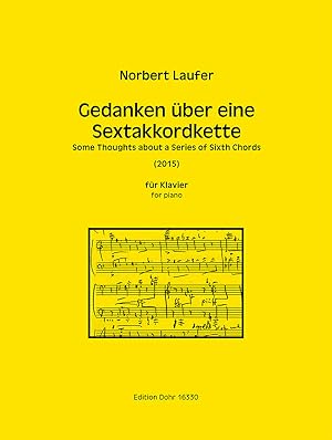 Seller image for Gedanken ber eine Sextakkordkette fr Klavier (2015) (nach Beethoven, Sonate op. 2/3, 4. Satz) for sale by Verlag Christoph Dohr