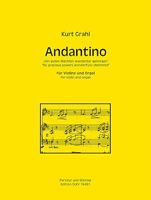 Bild des Verkufers fr Andantino fr Violine und Orgel "Von guten Mchten wunderbar geborgen" zum Verkauf von Verlag Christoph Dohr