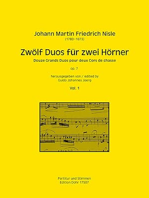 Bild des Verkufers fr Douze Grands Duos pour deux Cors de Chasse op. 7 (Heft 1: Nr. 1-6) zum Verkauf von Verlag Christoph Dohr