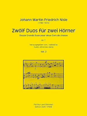 Bild des Verkufers fr Douze Grands Duos pour deux Cors de Chasse op. 7 (Heft 2: Nr. 7-12) zum Verkauf von Verlag Christoph Dohr