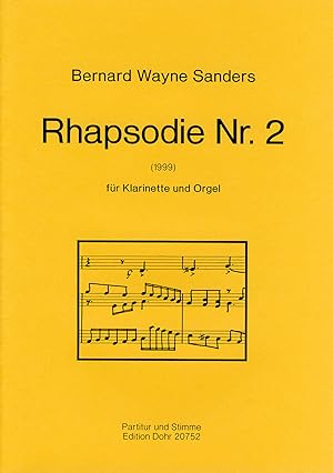 Bild des Verkufers fr Rhapsodie Nr. 2 fr Klarinette (B) und Orgel (1999) zum Verkauf von Verlag Christoph Dohr