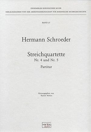 Bild des Verkufers fr Streichquartette Nr. 4 und Nr. 5 zum Verkauf von Verlag Christoph Dohr