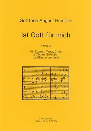 Bild des Verkufers fr Ist Gott fr mich -Kantate fr Sopran, Tenor, Chor, 2 Oboen, Streicher und Basso continuo- zum Verkauf von Verlag Christoph Dohr