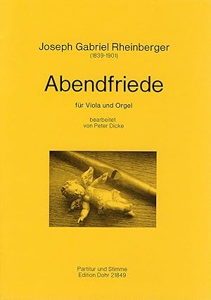 Bild des Verkufers fr Abendfriede op. 156, Nr. 10 (fr Viola und Orgel) zum Verkauf von Verlag Christoph Dohr