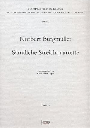 Bild des Verkufers fr Smtliche Streichquartette zum Verkauf von Verlag Christoph Dohr