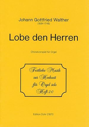 Bild des Verkufers fr Lobe den Herren -Choralvorspiel fr Orgel- zum Verkauf von Verlag Christoph Dohr