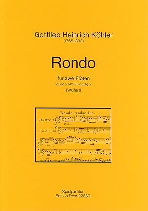 Bild des Verkufers fr Rondo durch alle Tonarten fr zwei Flten op. 45 zum Verkauf von Verlag Christoph Dohr