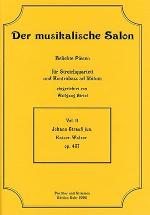 Immagine del venditore per Kaiser-Walzer op. 437 (fr Streichquartett) venduto da Verlag Christoph Dohr