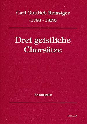 Bild des Verkufers fr Drei geistliche Chorstze zum Verkauf von Verlag Christoph Dohr