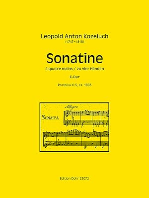 Sonatine à quatre mains C-Dur Postolka XI:5 (1803) (zu vier Händen)