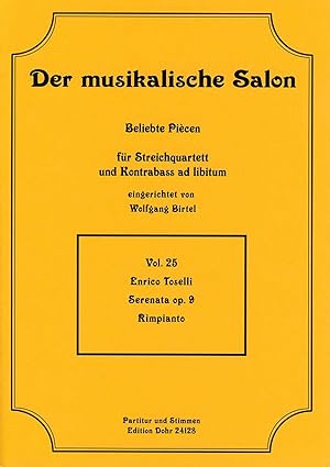 Seller image for Serenata op. 9 -Rimpianto- (fr Streichquartett) for sale by Verlag Christoph Dohr