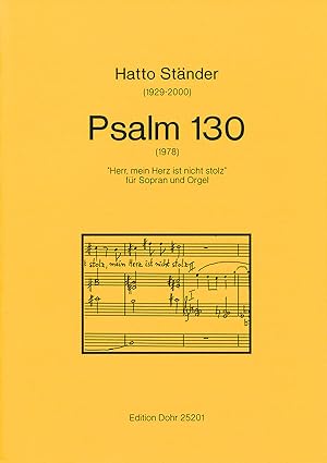 Bild des Verkufers fr Psalm 130 fr Sopran und Orgel "Herr, mein Herz ist nicht stolz" (1978) zum Verkauf von Verlag Christoph Dohr