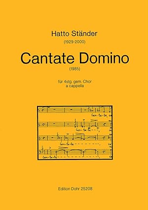 Bild des Verkufers fr Cantate Domino fr 4stg. Chor a cappella (1985) zum Verkauf von Verlag Christoph Dohr