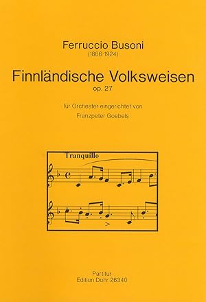 Bild des Verkufers fr Finnlndische Volksweisen op. 27 (fr Orchester) zum Verkauf von Verlag Christoph Dohr