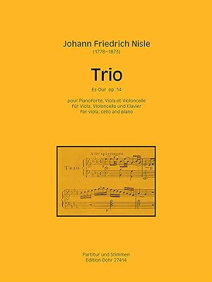 Bild des Verkufers fr Trio fr Viola, Violoncello und Klavier Es-Dur op. 14 zum Verkauf von Verlag Christoph Dohr
