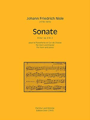 Imagen del vendedor de Sonate fr Horn und Klavier B-Dur op. 6/2 a la venta por Verlag Christoph Dohr