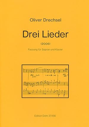 Bild des Verkufers fr Drei Lieder auf Texte von Dana Spillker op. 32 (Fassung fr Sopran und Klavier) zum Verkauf von Verlag Christoph Dohr