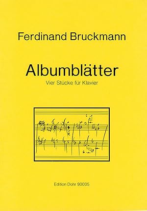 Bild des Verkufers fr Albumbltter (1990) -Vier Stcke fr Klavier- zum Verkauf von Verlag Christoph Dohr