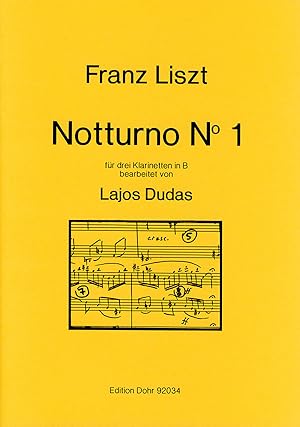 Bild des Verkufers fr Notturno Nr. 1 (Liebestraum) (fr drei Klarinetten in B) zum Verkauf von Verlag Christoph Dohr