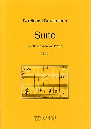 Bild des Verkufers fr Suite fr Altsaxophon und Klavier (1963) zum Verkauf von Verlag Christoph Dohr