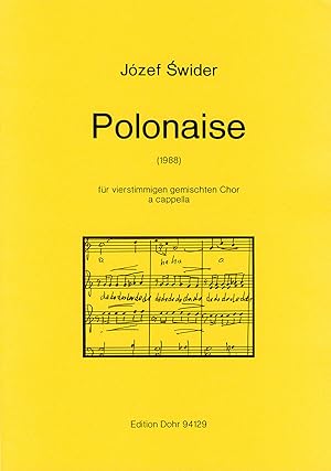 Bild des Verkufers fr Polonaise fr vierstimmigen gemischten Chor a cappella (1988) zum Verkauf von Verlag Christoph Dohr
