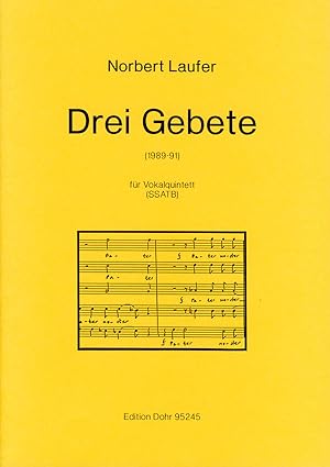 Seller image for Drei Gebete fr Vokalquintett (SSATB) (1989-1991) for sale by Verlag Christoph Dohr