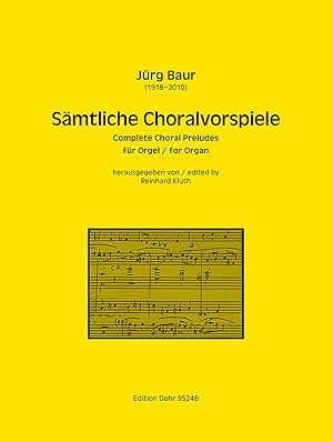 Bild des Verkufers fr Smtliche Choralvorspiele fr Orgel zum Verkauf von Verlag Christoph Dohr
