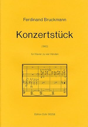 Bild des Verkufers fr Konzertstck fr Klavier zu vier Hnden (1962) zum Verkauf von Verlag Christoph Dohr