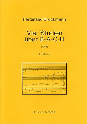 Bild des Verkufers fr Vier Studien ber B-A-C-H fr Klavier (1958) zum Verkauf von Verlag Christoph Dohr