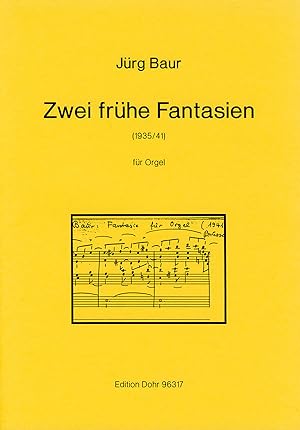 Bild des Verkufers fr Zwei frhe Fantasien fr Orgel (1935/1941) zum Verkauf von Verlag Christoph Dohr