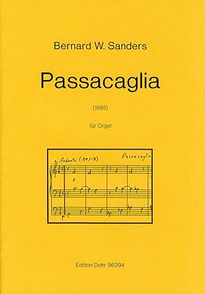 Bild des Verkufers fr Passacaglia fr Orgel (1985) zum Verkauf von Verlag Christoph Dohr