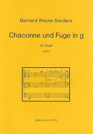 Bild des Verkufers fr Chaconne und Fuge in g fr Orgel (1995) zum Verkauf von Verlag Christoph Dohr