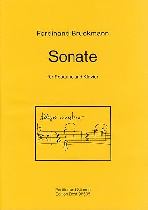 Bild des Verkufers fr Sonate fr Posaune und Klavier (1957) zum Verkauf von Verlag Christoph Dohr