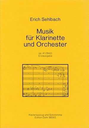 Immagine del venditore per Musik fr Klarinette und Orchester op. 41 (1942) venduto da Verlag Christoph Dohr