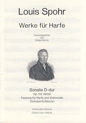 Bild des Verkufers fr Sonate D-Dur op. 113 (1809) -Fassung fr Harfe und Violoncello- zum Verkauf von Verlag Christoph Dohr