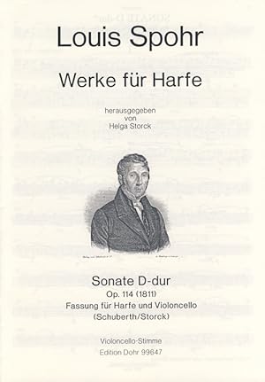 Image du vendeur pour Sonate D-Dur op. 114 (1811) -Fassung fr Harfe und Violoncello- mis en vente par Verlag Christoph Dohr