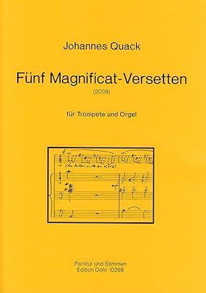 Seller image for Fnf Magnificat-Versetten (2009) (fr Trompete und Orgel) for sale by Verlag Christoph Dohr