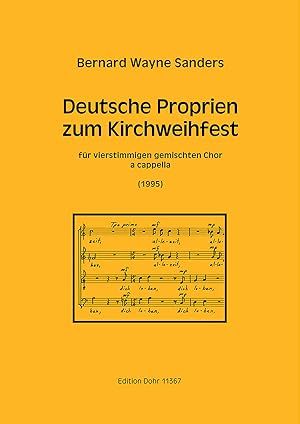 Bild des Verkufers fr Deutsche Proprien zum Kirchweihfest fr vierstimmigen gemischten Chor a cappella (1995) zum Verkauf von Verlag Christoph Dohr