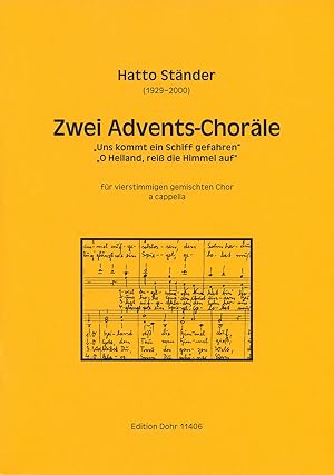 Bild des Verkufers fr Zwei Adventschorle fr 4stg. gem. Chor a cappella (1963) zum Verkauf von Verlag Christoph Dohr