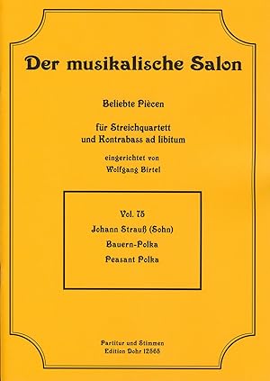 Bild des Verkufers fr Bauern-Polka op. 276 (fr Streichquartett) zum Verkauf von Verlag Christoph Dohr