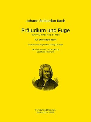 Immagine del venditore per Prludium und Fuge d-Moll BWV 849 (fr Streichquintett) (original cis-Moll) venduto da Verlag Christoph Dohr