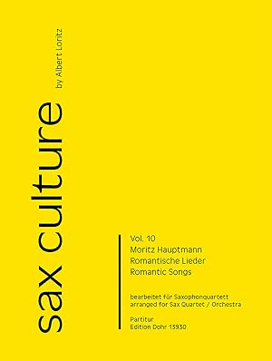Bild des Verkufers fr Romantische Lieder (fr Saxophonquartett/Saxophonensemble) zum Verkauf von Verlag Christoph Dohr