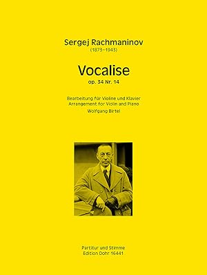 Bild des Verkufers fr Vocalise op. 34/14 (fr Violine und Klavier) zum Verkauf von Verlag Christoph Dohr