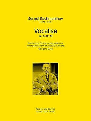 Bild des Verkufers fr Vocalise op. 34/14 (fr Klarinette (B) und Klavier) zum Verkauf von Verlag Christoph Dohr