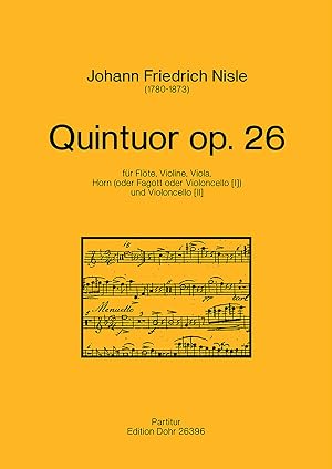 Bild des Verkufers fr Quintuor fr Flte, Violine, Viola, Horn (Fag./Vc.) und Violoncello op. 26 zum Verkauf von Verlag Christoph Dohr