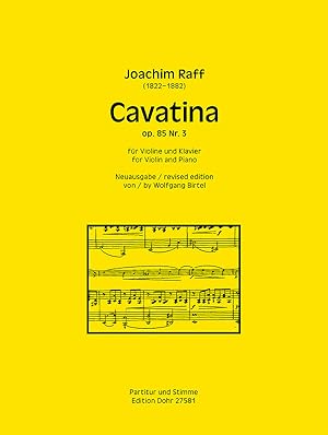 Bild des Verkufers fr Cavatina fr Violine und Klavier op. 85/3 zum Verkauf von Verlag Christoph Dohr