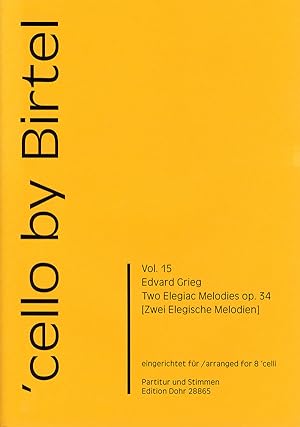 Bild des Verkufers fr Two Elegiac Melodies fr acht Violoncelli op. 34 (Zwei Elegische Melodien) zum Verkauf von Verlag Christoph Dohr