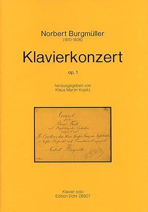 Bild des Verkufers fr Klavierkonzert fis-Moll op. 1 (1828/29) zum Verkauf von Verlag Christoph Dohr