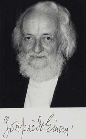 Brustbild mit Bart und weißem Haar. Originalfotographie mit eigenhändigem Namenszug.